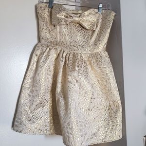 Forever 21 Short Gold Party Dress